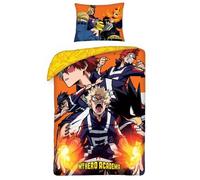 Parure de lit simple en coton My Hero Academia - Taille européenne - 140 cm x 200 cm