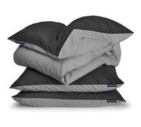 Parure de lit - sleepwise Soft Wonder-Edition - 200x200 cm - Gris foncé / Gris clair Gris clair G