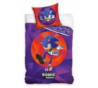 Parure de lit - SONIC prime - Housse de couette réversible - 140x200cm - 100% coton - Violet