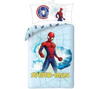 Halantex Spiderman Parure de lit en coton avec housse de couette 140 x 200 cm et taie d'oreiller 70 x 90 cm