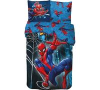 Parure de lit Spiderman 140x200 - Housse de Couette Spiderman + 1 Housse d'oreiller 63 x 63-100% Coton (E)