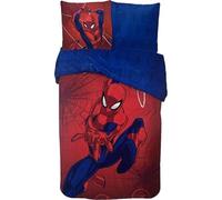 Parure de lit Spiderman 140x200 - Housse de Couette Spiderman + 1 x Housse d'oreiller 63 x 63-100% Coton (C)