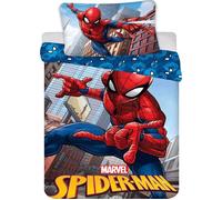 Spiderman Parure de lit réversible avec housse de couette 135 x 140 x 200 cm Bleu