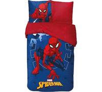 Spiderman by FLA Europe – Parure de lit Spiderman enfant 140x200 réversible 63x63 100% coton