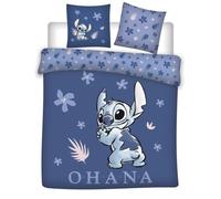 Parure de Lit Double Stitch Ohana, 100% Coton, Housse de Couette 240x220 cm + 2 Taies d'Oreiller 65x65 cm