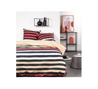 Parure de lit Sunshine - 240x220 cm - 2 personnes - Coton imprimé rayé
