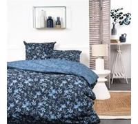 Parure de lit Sunshine - 240x260 cm - 2 personnes - Coton imprimé floral Bleu G