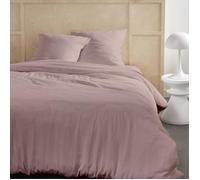 Parure de lit - TODAY - 123666 - 2 personnes - 240x220cm - Gaze de coton unie - Rose des sables