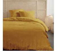 Parure de lit - TODAY - 123669 - 2 personnes - 260x240cm - Gaze de coton unie - Ocre