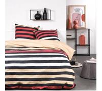 Parure de lit - TODAY Sunshine - 240x220 cm - 2 personnes - coton imprimé rayé