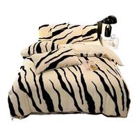 Parure de Literie en Polaire CôTeléE Velvet Duvet Set 4PCS Anti-Static | Super Warm Double-Sided Velvet Cover with Bed Sheet(White,SET_1.5M 4PCS 2.0X 2.3)