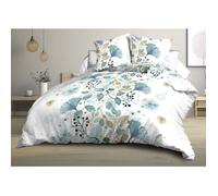 Parure Drap plat + drap-housse 140x190 + 2 Taies - Microfibre - Bloom