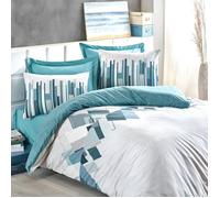 Parure housse de couette 2 pcs 140x200 cm avec une taie 60x60 cm 100 % coton Nesto