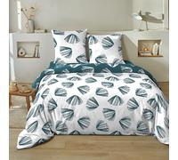 Parure housse de couette 3 pcs 240x220 cm 100% coton 51 fils cocki