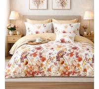 Parure housse de couette 3 pcs 240x220 cm en percale de coton 80 fils Héliane