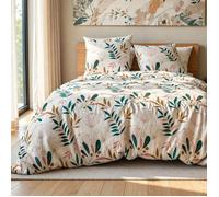 Parure housse de couette 3pcs 260x240cm 100% polyester microfibre 75gsm celia