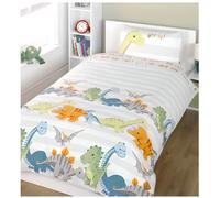 Rapport Home Parure de lit pour Enfant avec Housse de Couette Motif Dinosaure Naturel 135 x 200 cm