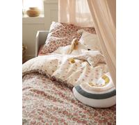 Parure housse de couette enfant et taie d'oreiller GIPSY beige / multicolore 140X200 63X63