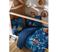 VERTBAUDET Parure Housse de Couette + taie d'oreiller Enfant Jungle Night Bleu/Multicolore 140X200 63X63