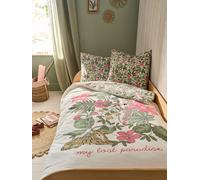 Parure housse de couette enfant et taie oreiller TROPICAL, avec coton recyclé multicolore 140X150 63X63