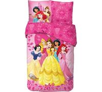 Parure Housse De Couette Princesse Disney en Coton - 1 Housse de Couette 140cm x 200cm + 1 taie 63cm x 63cm