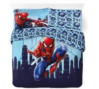 Parure Housse de Couette Spiderman en Coton 2 Personnes, Parure de lit Réversible 240x220 cm, 2 Taies d'oreiller 65x65 cm, 100% Coton
