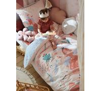 Parure housse de couette + taie d'oreiller enfant ABC PRINCESSE mauve 140X150 63X63