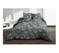 Parure lit 140x190 cm 100% coton 57 fils - Drap housse 140x190 bonnet 25 cm, drap plat 240x300, 2 taies 63x63