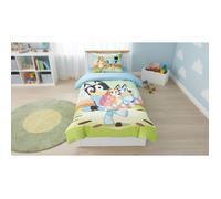 Parure lit - BLUEY - Housse de couette 140x200cm - Réversible - Design ludique - Violet