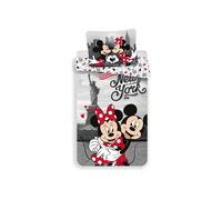 Parure lit Housse de couette réversible disney MICKEY MINNIE NEW YORK - 140x200cm - 100% coton - chambre enfant