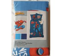 Parure de lit enfant 100% Coton - SPIDERMAN AVENGER - Bleu - 140x200+63x63cm