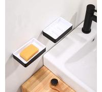 Pas besoin de percer, porte-savon, porte-savon pour la salle de bain, la douche, la cuisine, en aluminium et plastique ABS, adhésif puissant, porte-savon mural, douche