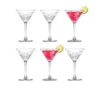 Pasabahce 440176 Lot de 6 verres à Martini « Timeless » en cristal Hauteur env. 17,2 cm