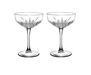 Pasabahce 440236 Timeless Lot de 2 coupes à champagne en verre Design cristal Hauteur env. 15,7 cm