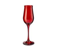 Pasabahce 518766 Wavy Lot de 6 verres à pied flute, verre, rouge, cl19