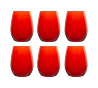 Pasabahce Amber Lot de 6 Verres en Verre Rouge, 35 cl