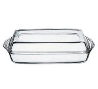 Pasabahce Borcam Plat à four en verre avec couvercle 2 l