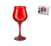 Pasabahce 518728 Wavy Lot de 6 verres à vin en verre, rouge, 37 cl