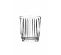 Pasabahce Lot de 4 verres Joy eau en verre rayé 28 cl - Lavables au lave-vaisselle, design frais et moderne