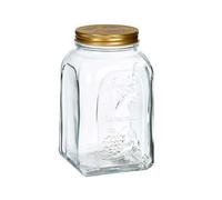 Pasabahce Pot Homemade 1500ml Verre Transparent et Doré 10.7x19.3x10.7 cm (Set de 12)