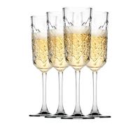 Pasabahce Lot de 4 flûtes à champagne et à champagne - 175 ml - Verres à prosecco - Verres à vin mousseux - Design cristal - Lot de 4 (1 paquet)