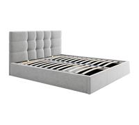 PASCAL MORABITO-Lit Coffre 160 x 200 cm - Tissu - Gris - ELIAVA de