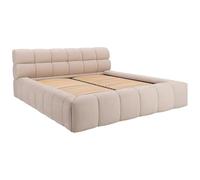 PASCAL MORABITO - Lit Coffre 180 x 200 cm - Tissu - Beige - FORVIK II de
