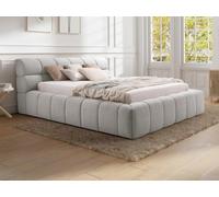 PASCAL MORABITO-Lit Coffre 180 x 200 cm - Tissu - Gris Clair - FORVIK de
