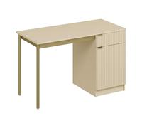 PASCAL MORABITO Vente-Unique - Bureau avec rangements - MDF et métal - Beige et doré - MILIAKI