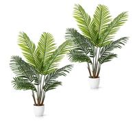 PASCH® 2 x Areca Palmier artificiel grand (110 cm) - Naturel et Durable | Plantes artificielles réalistes grandes | Plantes artificielles grandes | Palmier artificiel | Palmier artificiel pour une