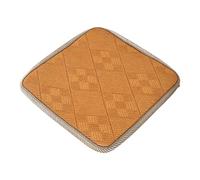 Pasisuu Coussin de chaise en rotin double face avec attaches | Tapis de chaise en rotin respirant avec dos en tissu doux pour chaises de salle à manger de bureau 40 x 40 cm C