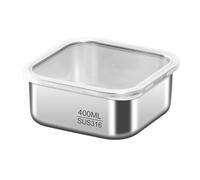 Pasisuu Stainless Steel Lunch Box 400ml Airtight Food Container | Premium 304 316 Stainless Steel Food Container, Airtight Leakproof Design For Meal Prep B