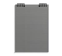Pasisuu Top Bound Spiral Notebook Premium A5 Planner for Office School | Durable PP shell notebook featuring bleed-free paper for professionals and students Clear Black B