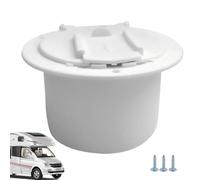 Passage de câble - Prise ronde blanche, trappe à vis, équipement de voyage portable | Accessoires de cordon d'alimentation